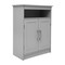 Merrick Lane Vigo Bathroom Storage Cabinet with Adjustable Cabinet Shelf, Upper Open Shelf, and Magnetic Closure Doors